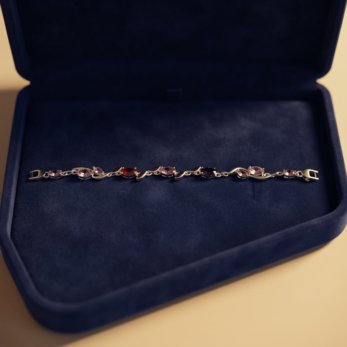 Blossom Tulip Bracelet - Dainty Multi-Shade Crystal Wristlet