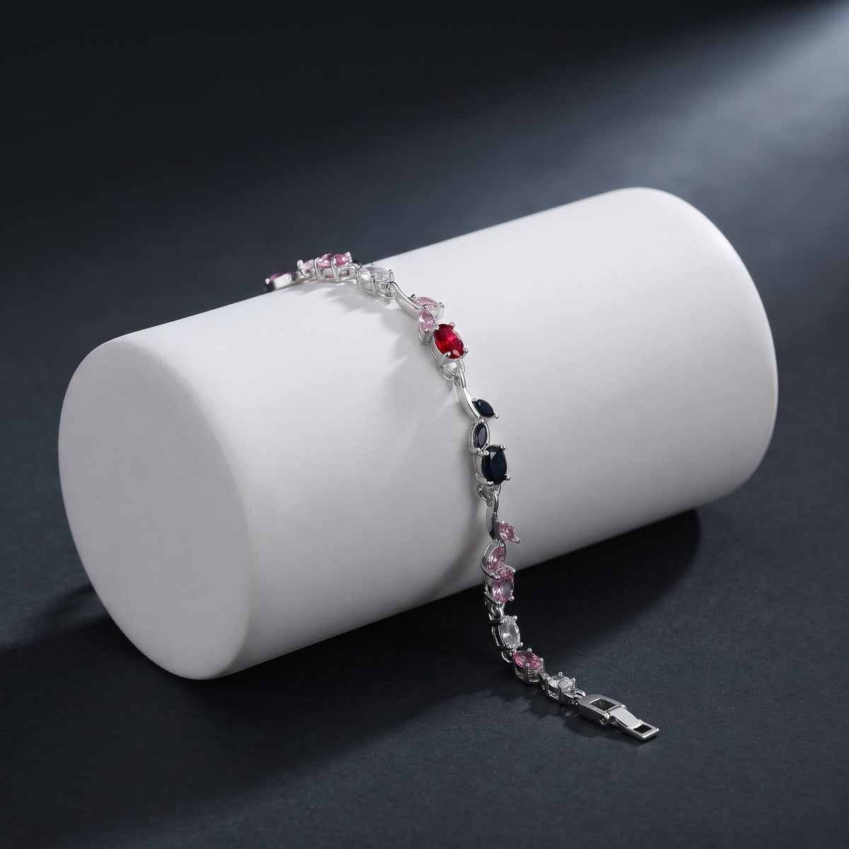 Blossom Tulip Bracelet - Dainty Multi-Shade Crystal Wristlet