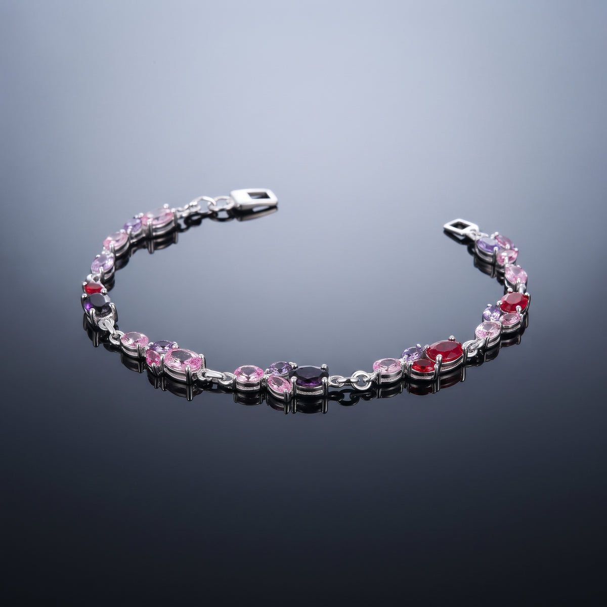 Blossom Tulip Bracelet - Dainty Multi-Shade Crystal Wristlet